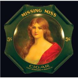 Missing Miss Cigars Curled Corner Sign