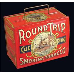Round Trip Cut Plug Tobacco Tin