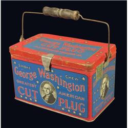 George Washington Cut Plug Tin
