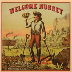 Welcome Nugget Tobacco Label