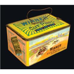 Winner Cut Plug Tobacco Lunch Pail Tin