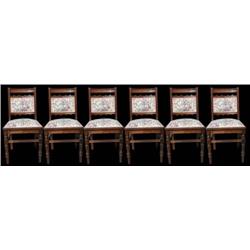 Set of 6 Walnut Dining Room Chairs