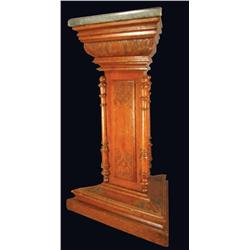 Oak Triangle Shaped Pedestal