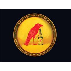 Red Raven Water Tin Serving Tray