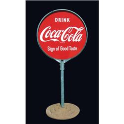 Coca Cola Loli-pop Porcelain Sign