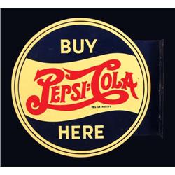 Pepsi Cola Two Sided Tin Flange Sign