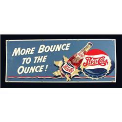 Pepsi Cola Double Dot Porcelain Sign