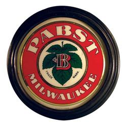 Pabst Beer Reversed Glass Convex Sign