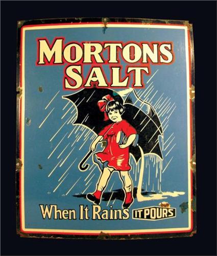 Rare Mortons Salt Porcelain Sign