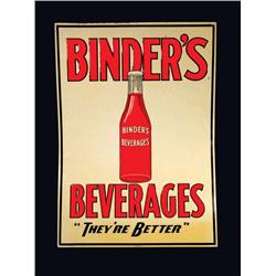 Binders Beverages Embossed Tin Sign