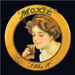 Rare Moxie Die Cut Tin Sign