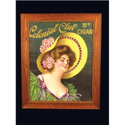 Colonial Club Cigars Paper Sign