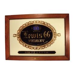Louis 66 Whiskey Reverse Glass Sign