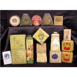 17 Misc. Talc, Etc. Tins and Boxes
