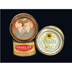 Three Small Marshmellow Tins