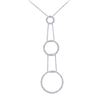 Image 1 : Natural 1.09 CTW Diamond Necklace 18K White Gold - REF-158Y4N