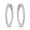 Image 1 : Natural 0.57 CTW Diamond Earrings 14K White Gold - REF-109X8T