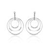 Image 1 : Natural 0.77 CTW Diamond Earrings 14K White Gold - REF-124R2K