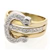 Image 1 : Natural 0.41 CTW Diamond Ring 18K Two Tone Yellow Gold - REF-112Y5N