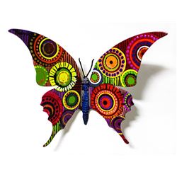 Patricia Govezensky- Original Painting on Cutout Steel "Butterfly CXIV"