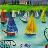 Image 2 : Shlomo Alter, Original Acrylic Painting on Canvas, Hand Signed with Letter of Authenticity.
