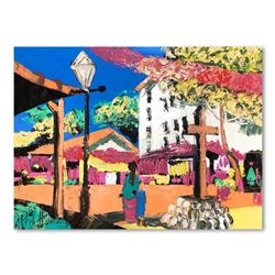 Paul Blaine Henrie (1932-1999), "Afternoon on Olivera St" Hand Signed Original Painting on Canvas (3