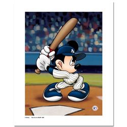 "Mickey at the Plate (Yankees)" Numbered Limited Edition Giclee licensed by Disney with Certificate 