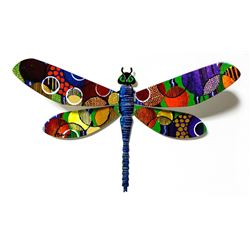Patricia Govezensky- Original Painting on Cutout Steel "Dragonfly LXXXI"