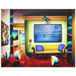 Ferjo, "Salon of Beauty" Original Painting on Canvas, Hand Signed with Letter of Authenticity.