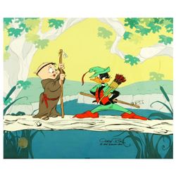 "Buck and a Quarter Staff" by Chuck Jones (1912-2002). Limited Edition Animation Cel with Hand Paint