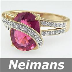 USGL Certified 7.50 ct Ruby & Diamond Bracelet 14k Gold