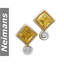 Estate Gem 1.25 ct Pink Sapphire & Diamond Earrings 14k