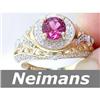 Image 1 : Vintage Certified 4.75 ct Ruby & Diamond Ring 14kt Gold