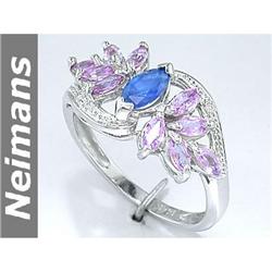 Estate 2.50 ct Ceylon Sapphire & Diamond Ring 14kt Gold