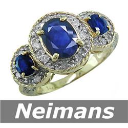 Fine .75 ct Certified Yellow Sapphire & VS Diamond Ring