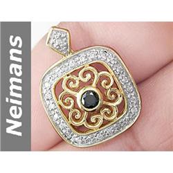 USGL Certified .25 ct White Sapphire Pendant 14kt Gold