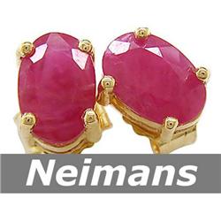 USGL Certified Gems 1.25 ct Ruby Stud Earrings 14k Gold