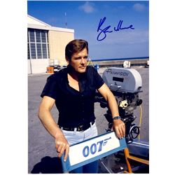 Roger Moore Autograph Signed James Bond 007 Photo