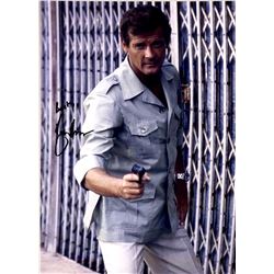 Roger Moore Autograph Signed James Bond 007 Photo