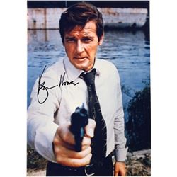 Roger Moore Autograph Signed James Bond 007 Photo