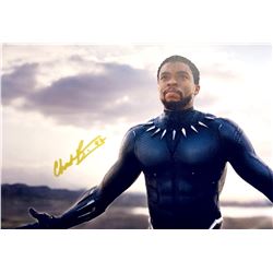 Chadwick Boseman Autograph Signed Black Panther Photo