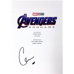 Chris Evans Autograph Signed Avengers Endgame Script Cover