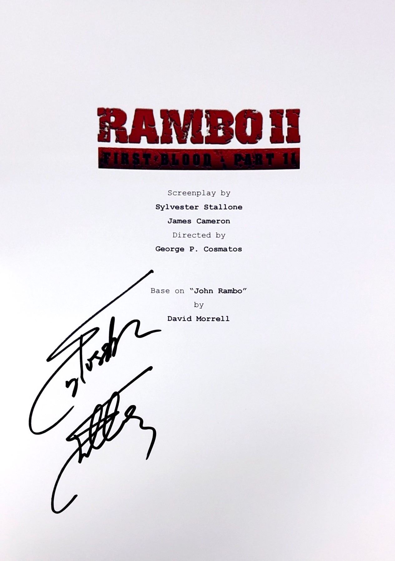 Sylvester Stallone Autograph Signed Rambo Script Cover