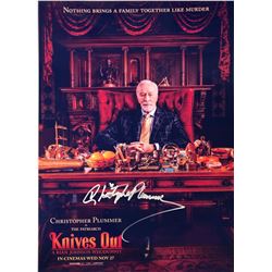 Knives Out Christopher Plummer Signed Photo