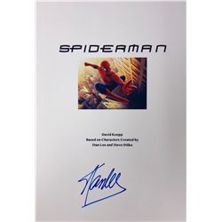 Spiderman Stan Lee Signed Script Cover