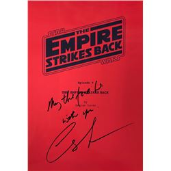 Star Wars Empire Strikes Back Signed Script Cover