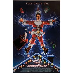 Christmas Vacation Chevy Chase Signed Poster