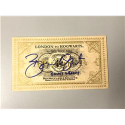 Harry Potter Bonnie Wright Signed Ttrain Ticket