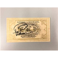 Harry Potter Warwick Davis Signed Ttrain Ticket