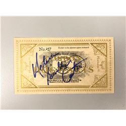 Harry Potter Helena Bonham Carter Signed Ttrain Ticket